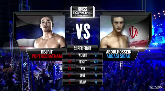 TK8 SUPERFIGHT : Dejrit Poptheeratham (Thailand) vs Abbasi Sibak (Iran) (Full Fight HD)