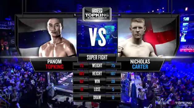 TK8 SUPERFIGHT : Panom Topking (Thailand) vs Nicholas Carter (England) (Full Fight HD)